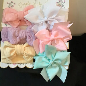 6 Piece Danbar Global pastel baby headbands
